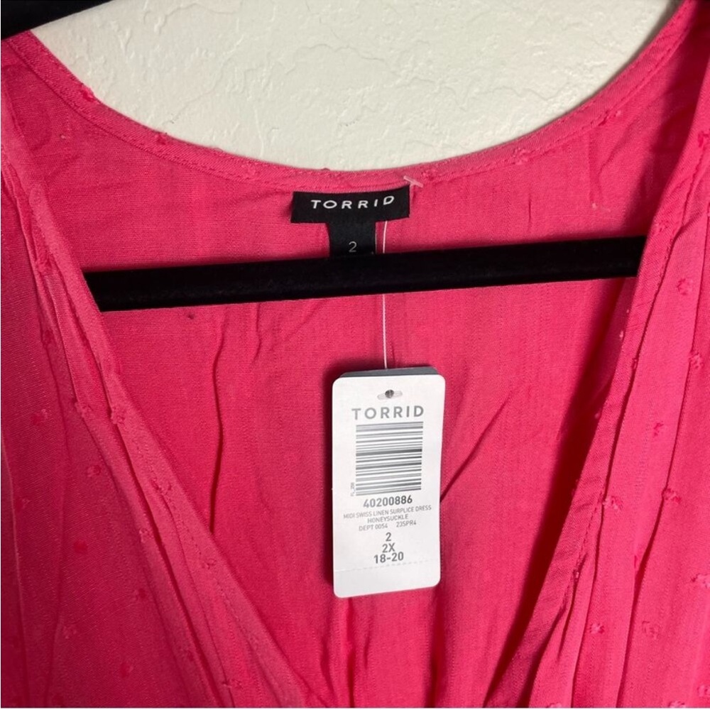 Torrid Pink Wrap Dress - Picture 14 of 14